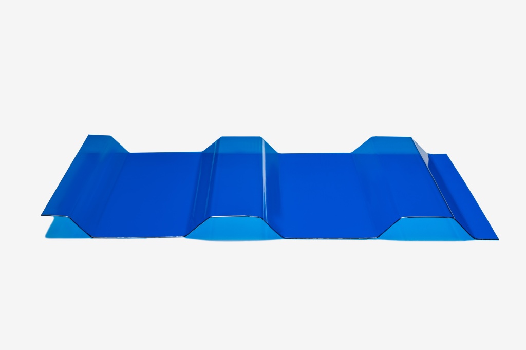 Профилированный поликарбонат МП-20 (У) 0,8 мм синий