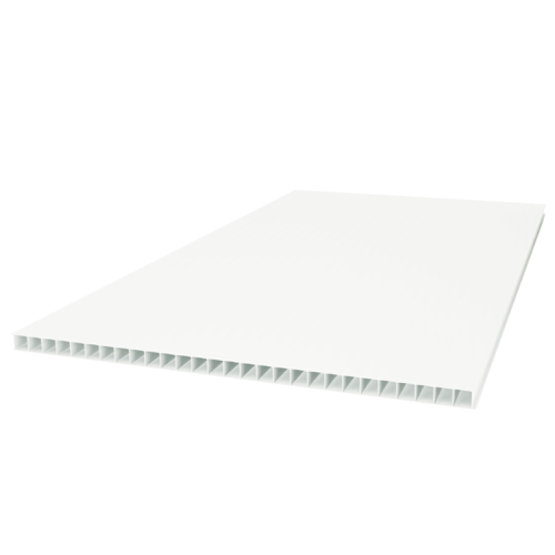 Сотовый поликарбонат 10 мм опал-молочный 2,1 x 12 м