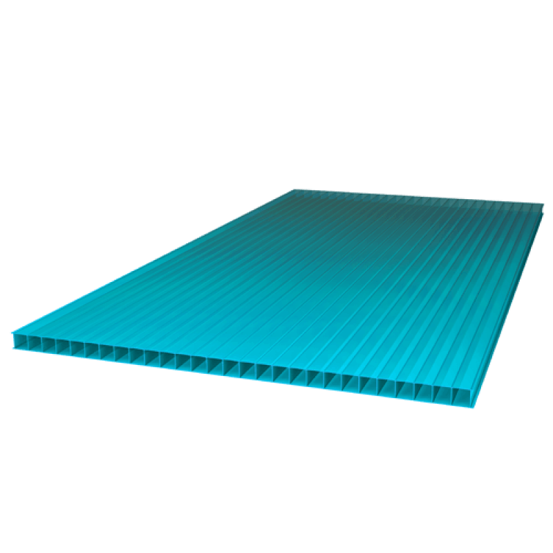 Сотовый поликарбонат 10 мм бирюза 2,1 x 12 м
